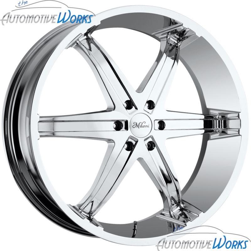 20x9 milanni kool whip 6 6x139.7 6x5.5 +30mm chrome wheels rims inch 20"