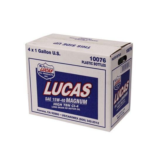 New lucas 10076 15w-40 magnum high tbn ci-4 oil 4 gallon case, lower temperature