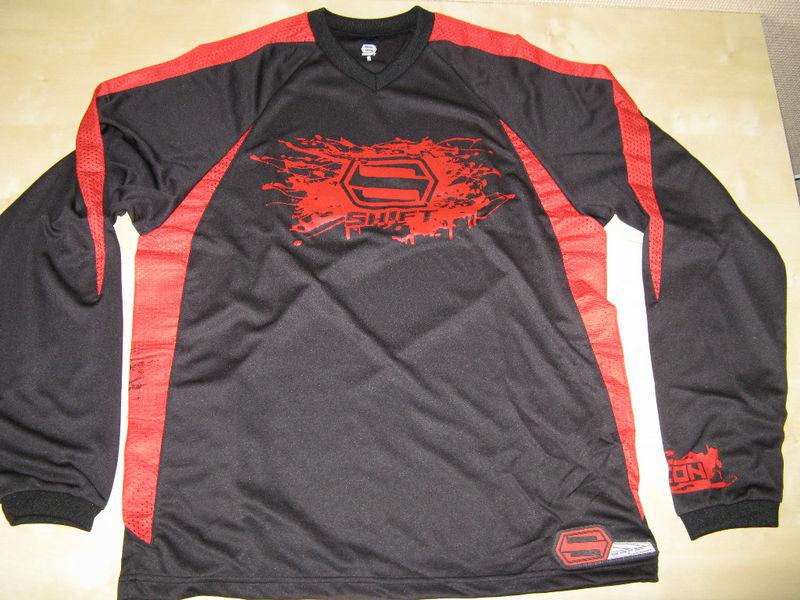 Shift recon motocross + atv + motorcycle jersey - red/black - adult xl - vents