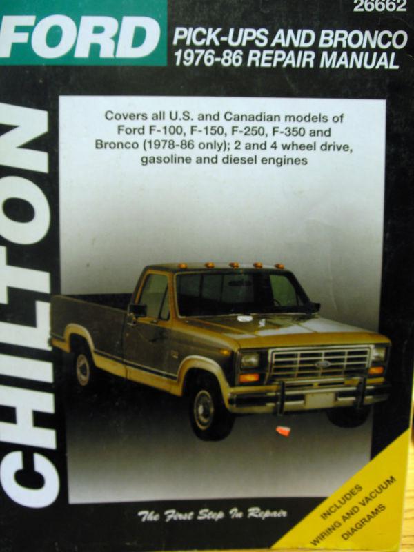 1976-86 ford pickup & bronco repair manual- f100-f350, 2 & 4wd, gas, diesel