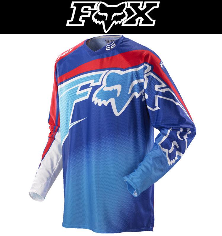 Fox racing 360 flight blue red dirt bike jersey motocross mx atv 2014