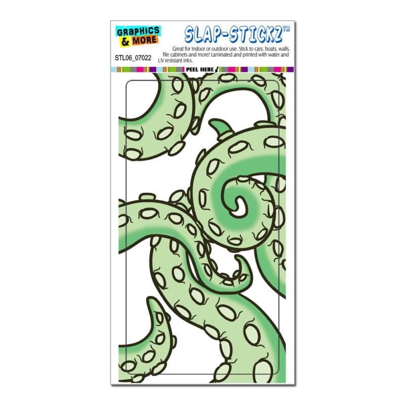 Octopus tentacles green on white - squid kraken - slap-stickz™ bumper sticker