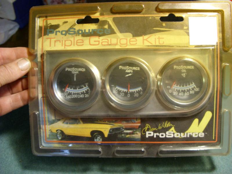 Pro source tripple gauge set amps, temp ,oil pressure