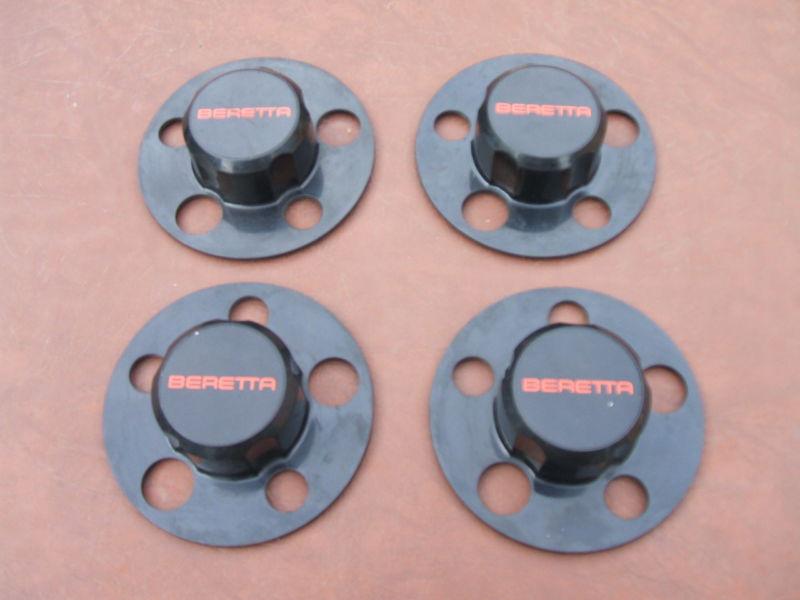 4 x chevy beretta wheel center caps 1987-1991 pn 10097515 very nice used oem