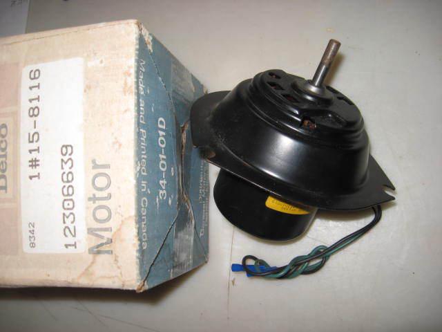 66-86 chrysler, dodge, plymouth w/ factory air, blower motor, acdelco # 15-8116
