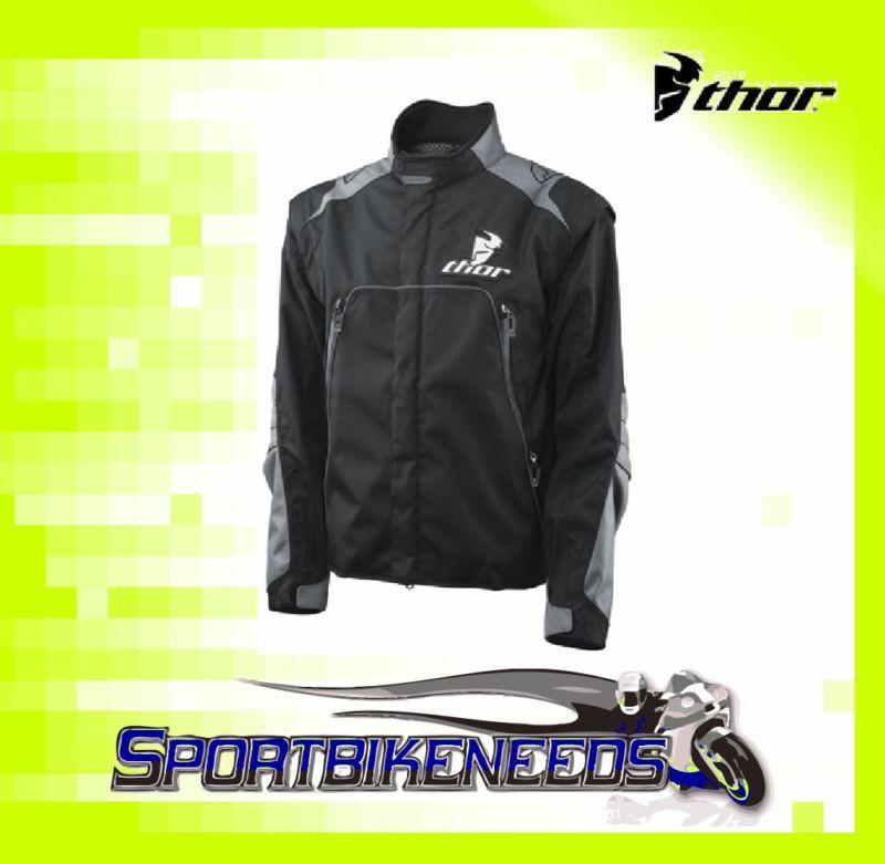 Thor 2012 range jacket black gray wp size large l lg