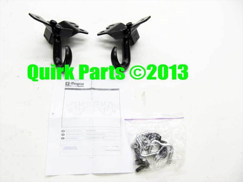 2002-2007 jeep liberty front tow towing hooks kit set mopar genuine oe brand new