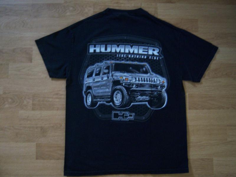 Mens hummer h2 t-shirt black size medium
