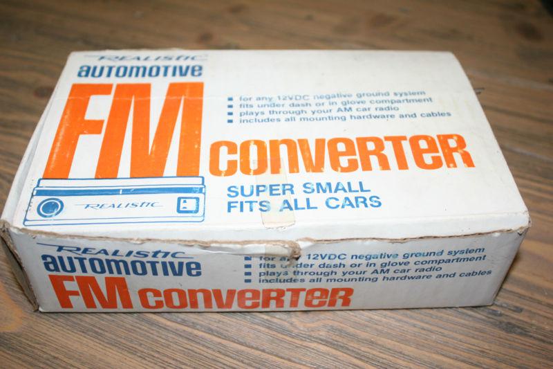Vintage realistic automotive fm converter no.12-1350a new old stock in box