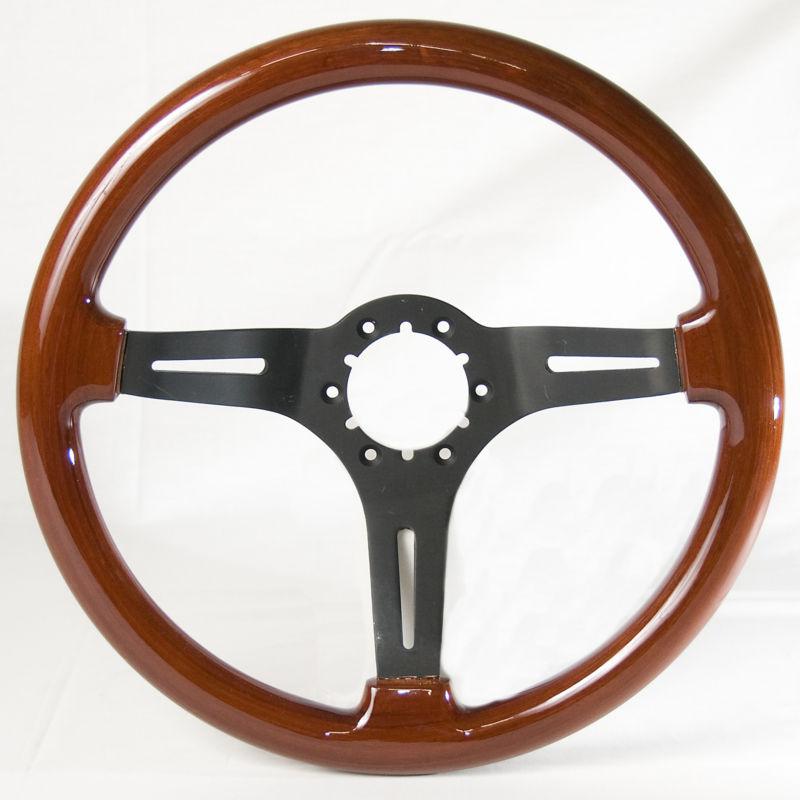 1963 - 82 corvette steering wheel wood black center ,