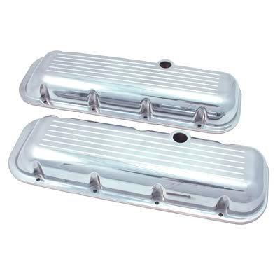 Spectre performance aluminum valve covers 5021 chevy bbc 396 427 454 polished