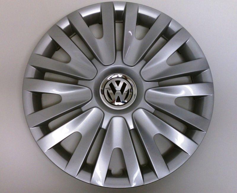 New vw oem wheel cover hub cap mk6 golf 15" 2011 silver chrome black