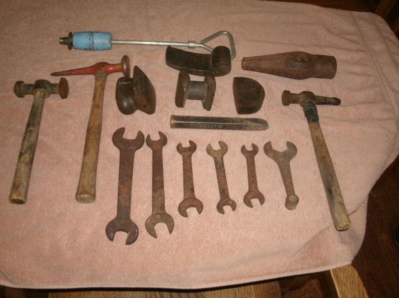 Buy Lot of Misc Antique Auto Body Shop Tools, wrenches, hammers, Ford