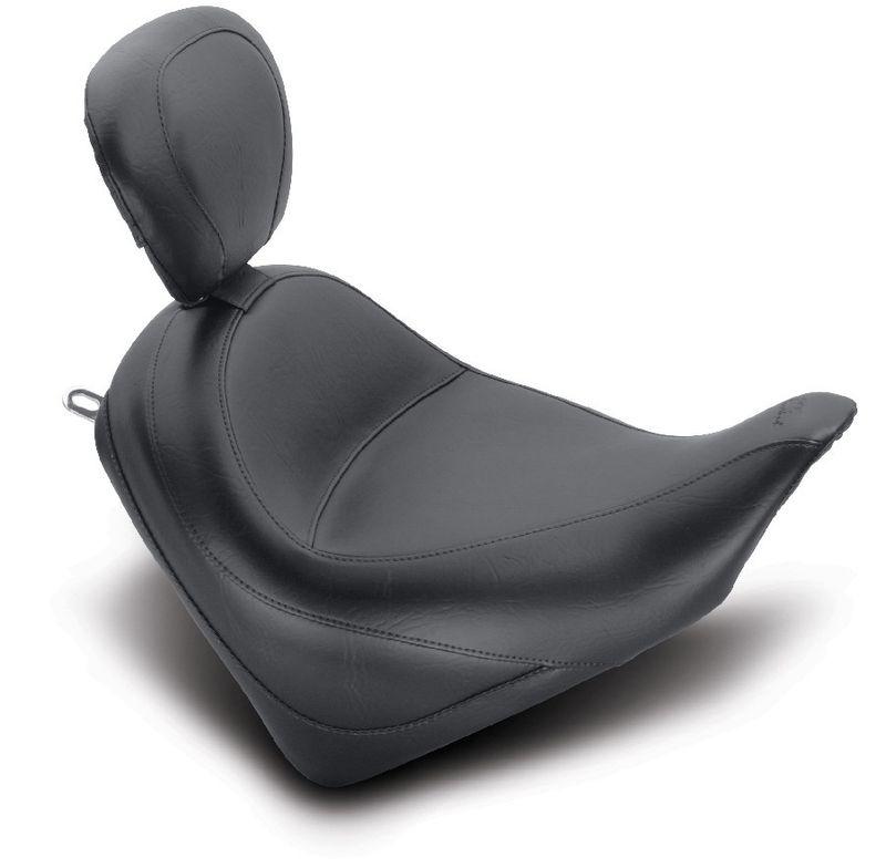 Mustang wide vintage solo seat with driver's backrest for 2010-2013 honda fury