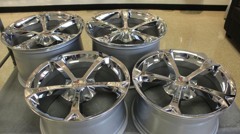 New gm oem chrome grand sport corvette wheels rims 2006-2013 c6 z06 zo6 size ls3