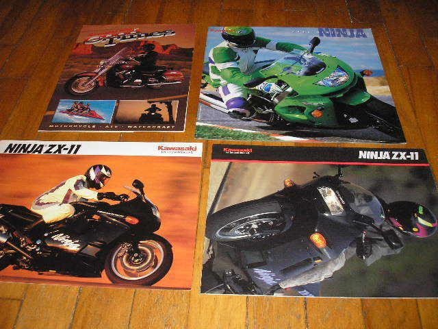 Kawasaki motorcycle brochure lot, ninja 
