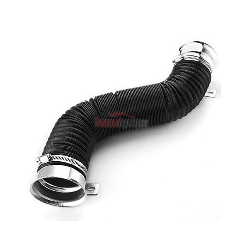 Universal flexible 3" flexible expandable cold air intake pipe tube hose silver