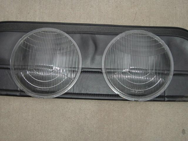 1930 cadillac headlight lenses - set of curved glass