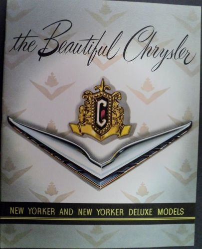 Nos 1954 chrysler new yorker and deluxe  original prestige sales brochure xl