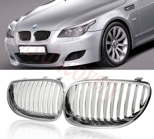 Chrome front kidney grill grille for bmw e60 e61m5 528/550/535/525/545 2003-2009