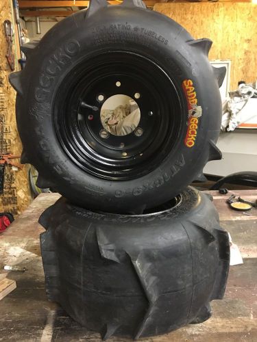 Kenda sand gecko atv rear tires at18x9-8 on wheels pair multiple lug pattern