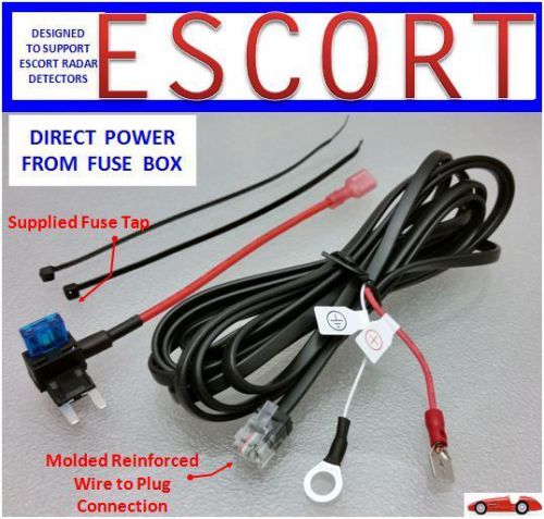 Escort, redline radar detector    direct power cord from fuse box (dp-esct)
