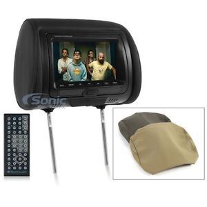 New planet audio ph7acd single 7&#034; tft-lcd headrest monitor w/built-in dvd player