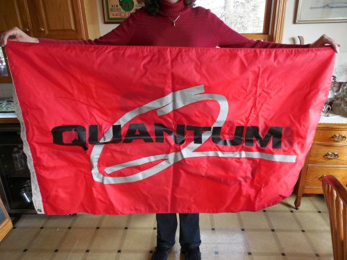 Original vintage 1990 maxum quantum boat dealer display sign / flag