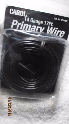 *** 14 gauge primer wire * 17 ft. * black * carol ***