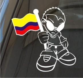 Colombian boy colombia flag vinyl decal sticker unique 