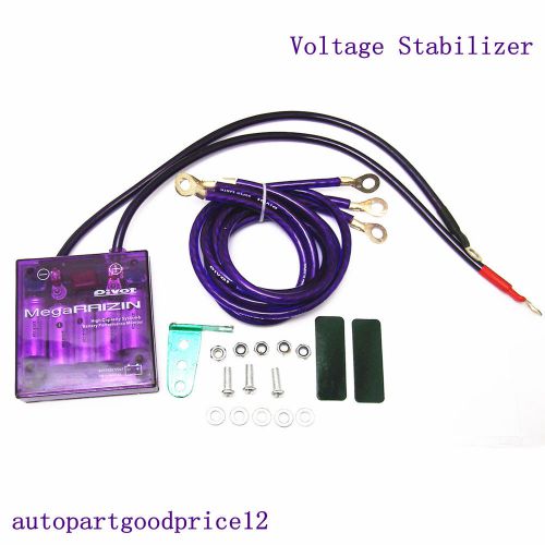Autos fuel saver voltage volt stabilizer regulator digit display &amp; grounding kit