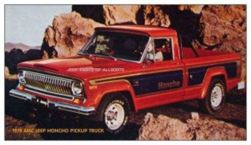 1978 amc jeep fsj j10 honcho (red or red-ish orange-?) pickup truck photo magnet