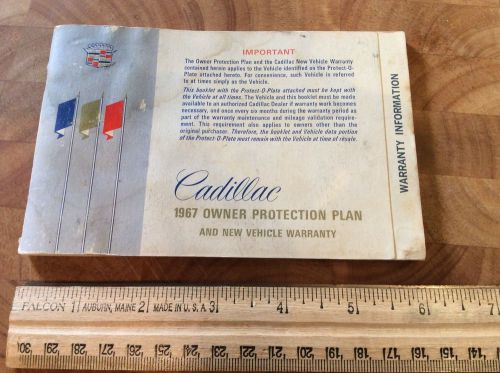 Cadillac 1967 owner protection plan and new vehicle warranty