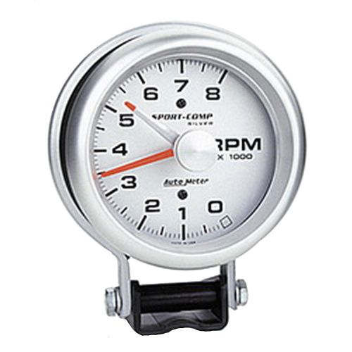Auto meter 3781 sport-comp silver; tachometer
