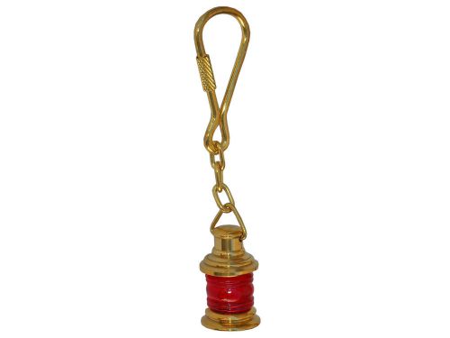 Marine nautical brass lamp key chain for boat, gift – five oceans