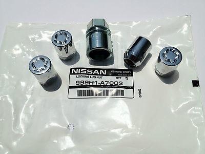 Genuine nissan infiniti jx35 wheel locks brand new oem 