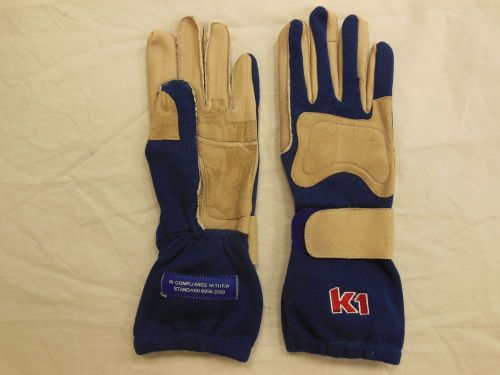 K1 racegear pro 2  auto racing glove blue small