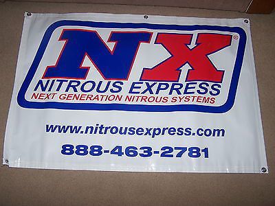 4 ft by 2 1/2 ft - nitrous express  - banner   gas monkey - street outlaws