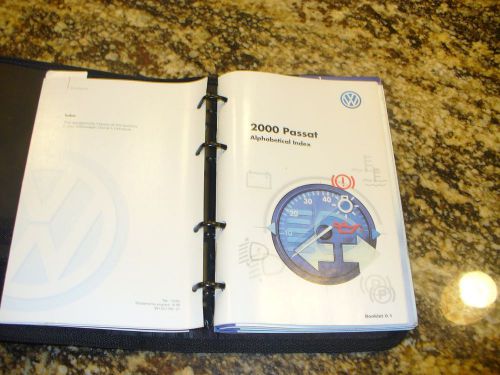 Vw oem 2000 volkswagen passat owner&#039;s manual w/vw logo binder