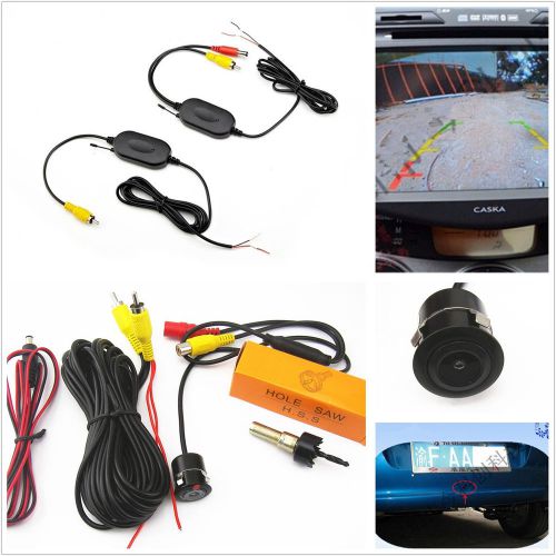 170°ntsc/pal car suv camera with drill bit+2.4ghz wireless receiver transmitter
