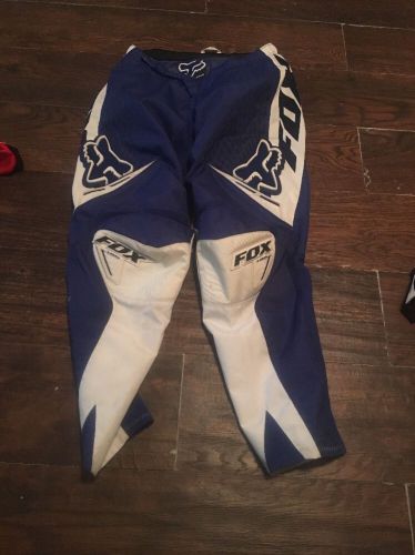 Fox racing 180 men adults motocross pants blue white protection size 34