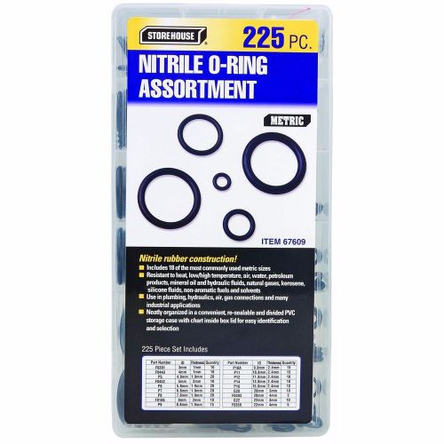 225 piece metric nitrile o-ring assortment metric size type rubber