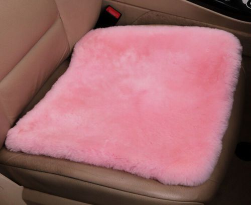Universal pure wool fuzzy auto car seat covers front+rear cover pink 3pcs