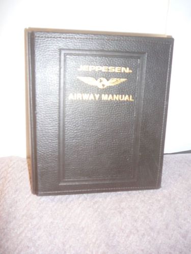 Jeppesen airway 7 ring binder manual leather