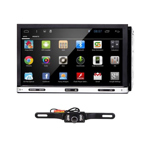 Android 4.4 car in dash dvd player navigation stereo radio gps wifi+free camera