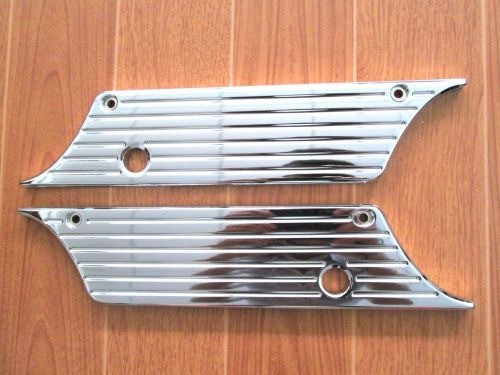 Chrome billet cnc aluminum saddlebags latch cover face 4 harley touring 93-13