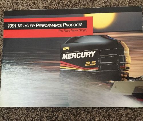 1991 mercury performance products outboard sales brochure