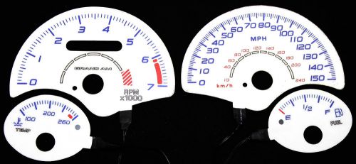 150mph indiglo glow gauge white face reverse euro for 99-05 pontiac grand am gt