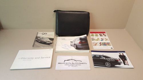 2002 02 saab 95 9-5 owners manual guide book zipped leather case literature oem