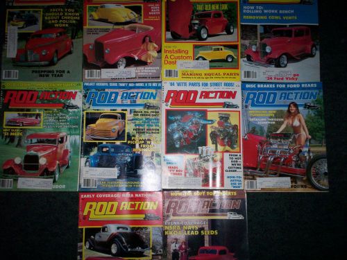 1983 vintage rod action magazines 10 issues  ford chevy mopar  hot rods